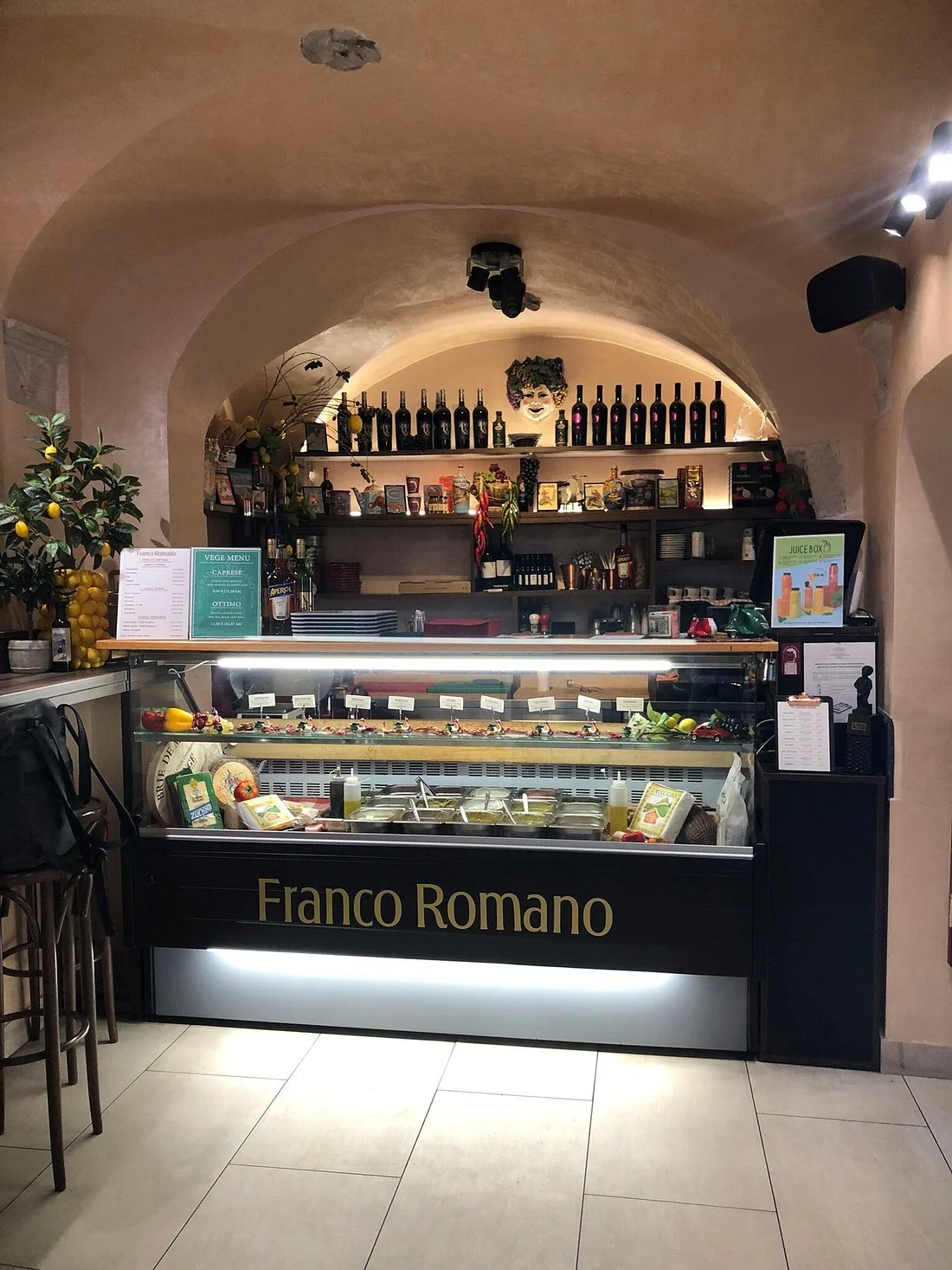 interior of a sandwich bar