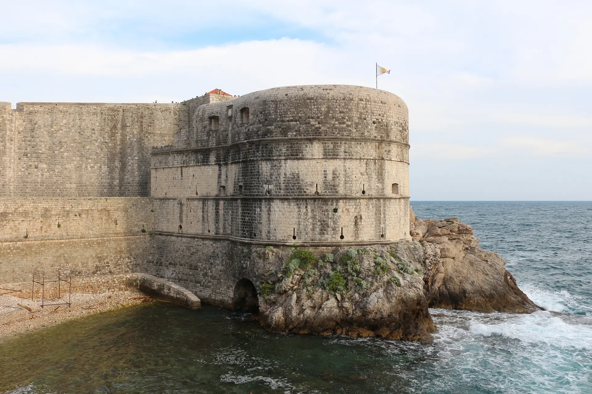 medival fortess next to the sea