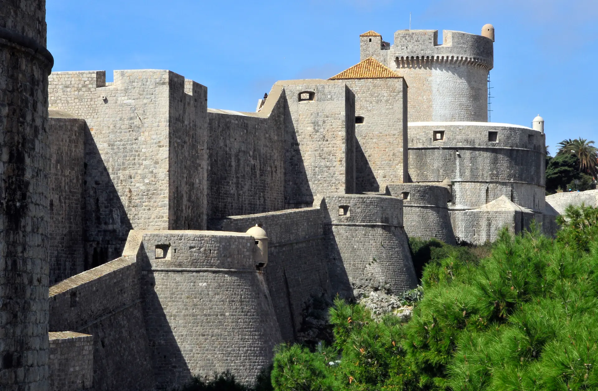 medival fortess with walls