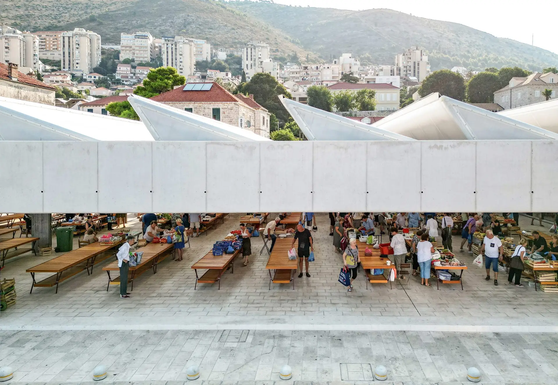 people at a food market 