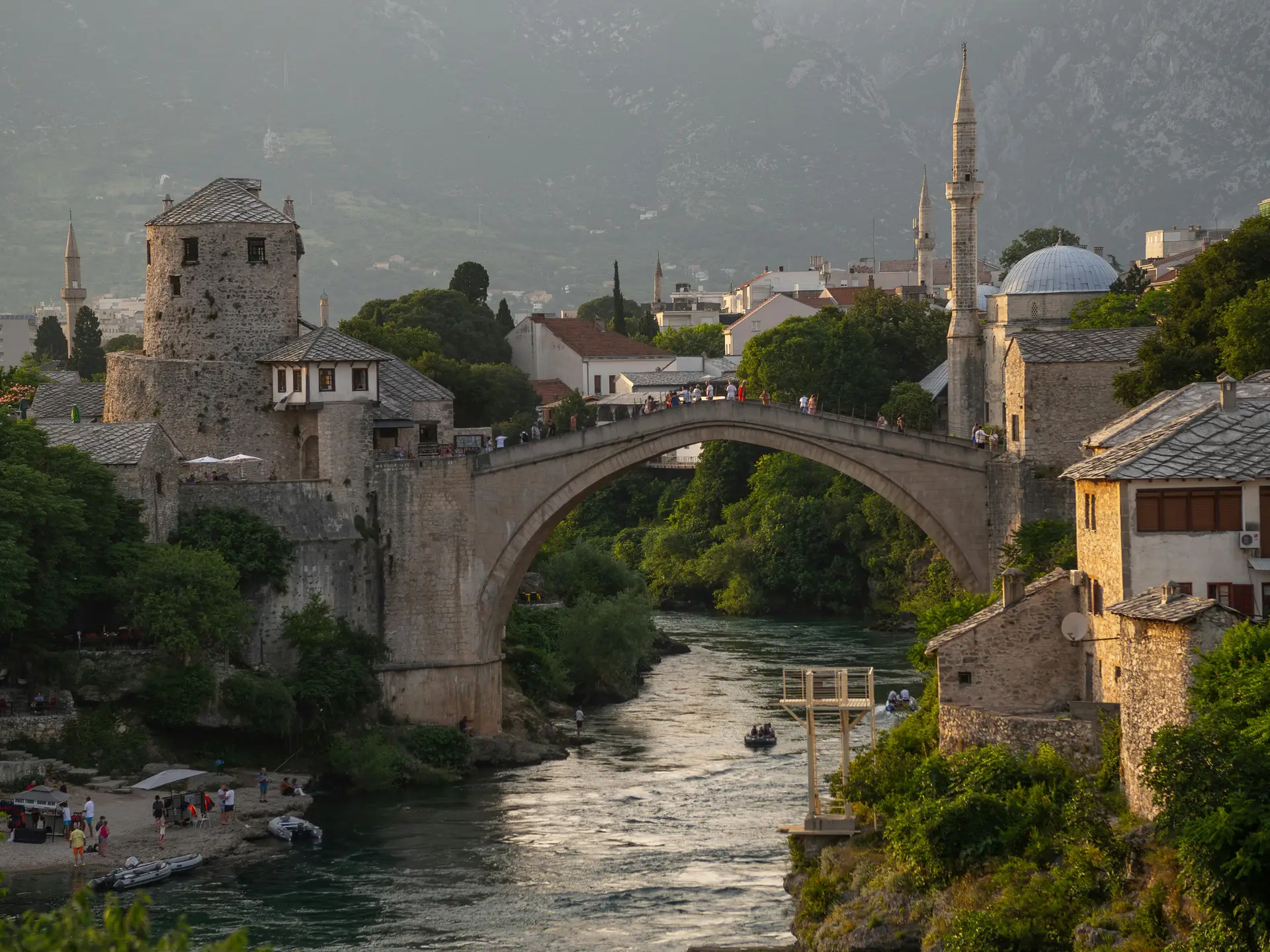 Bridge connecting two sides of a town