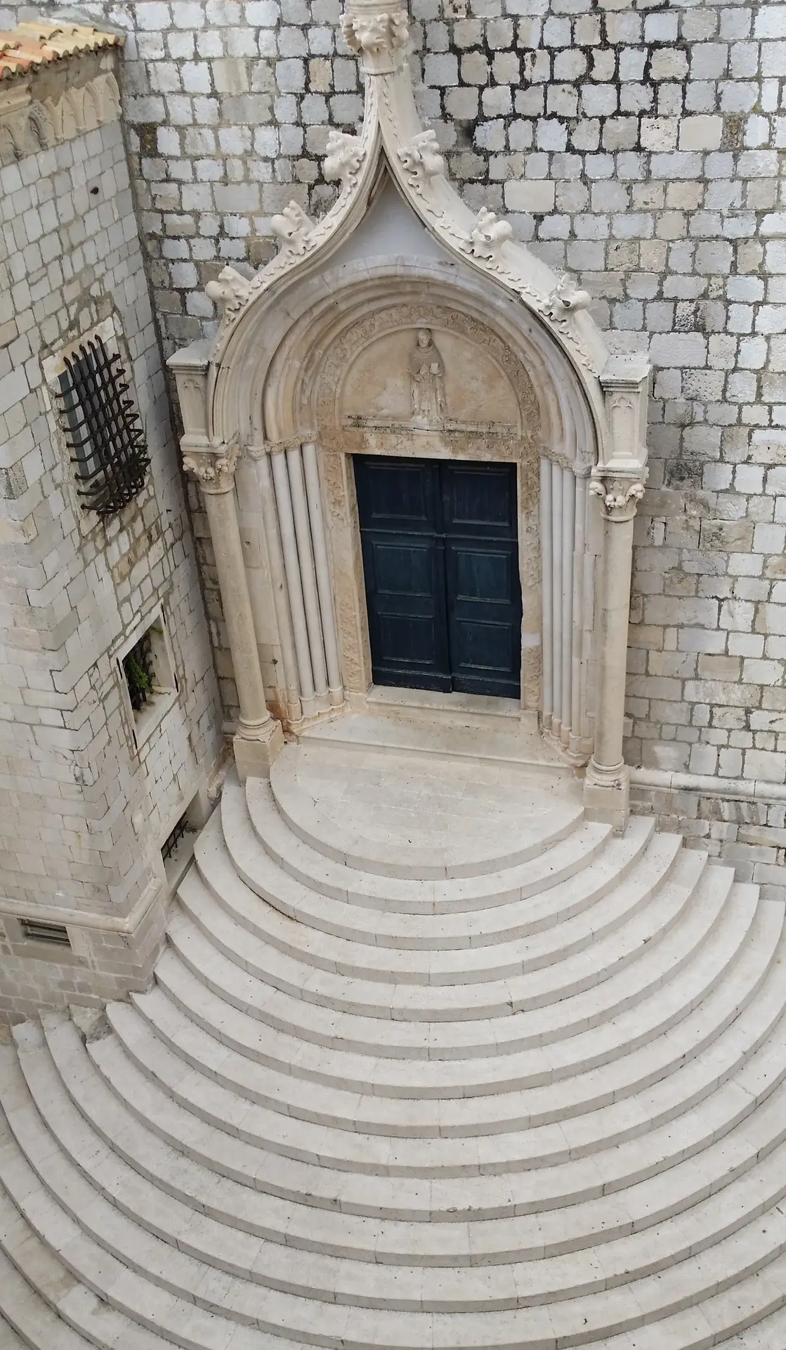 Stairs in front of the monastery