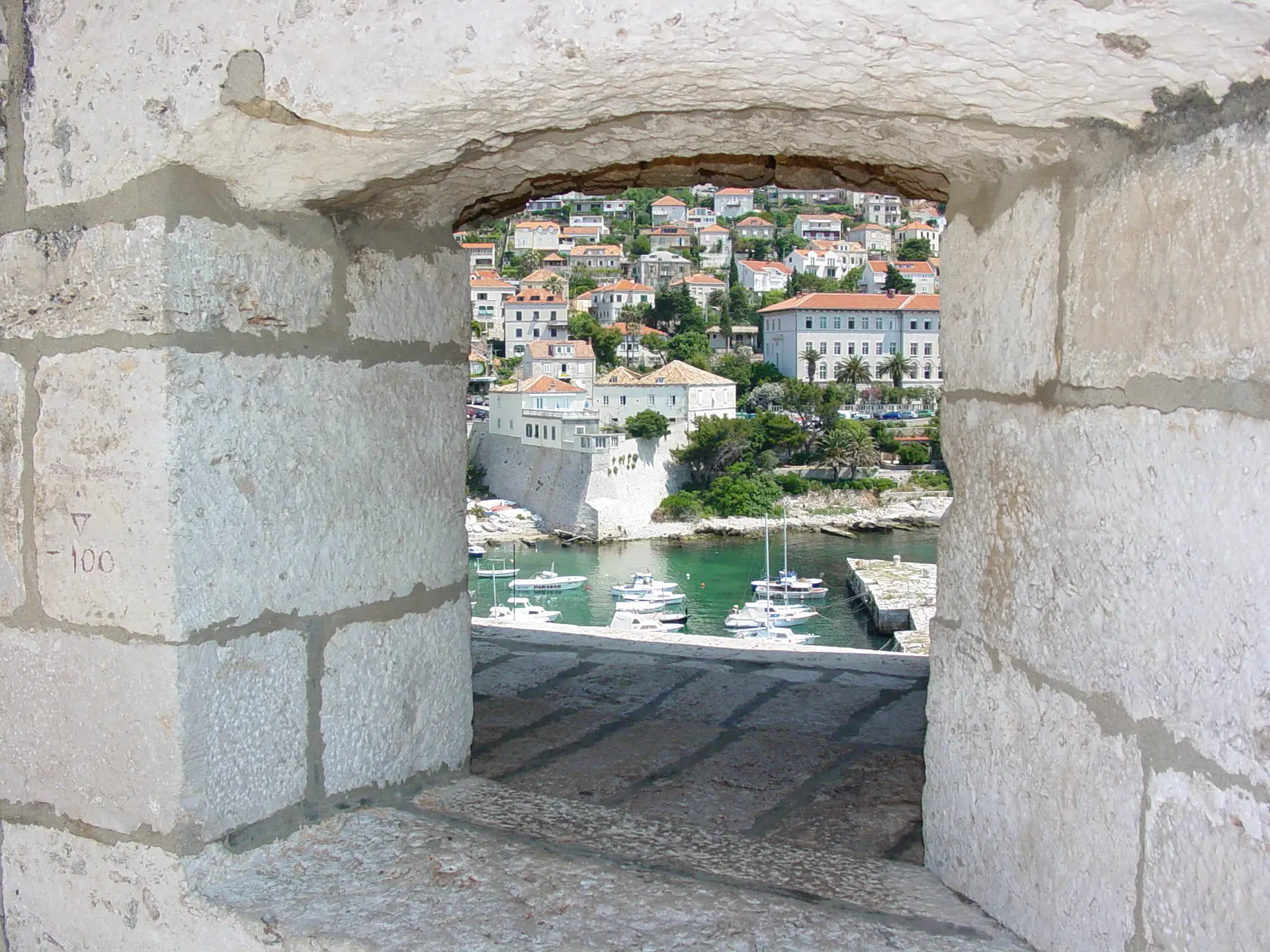 old city view from a window