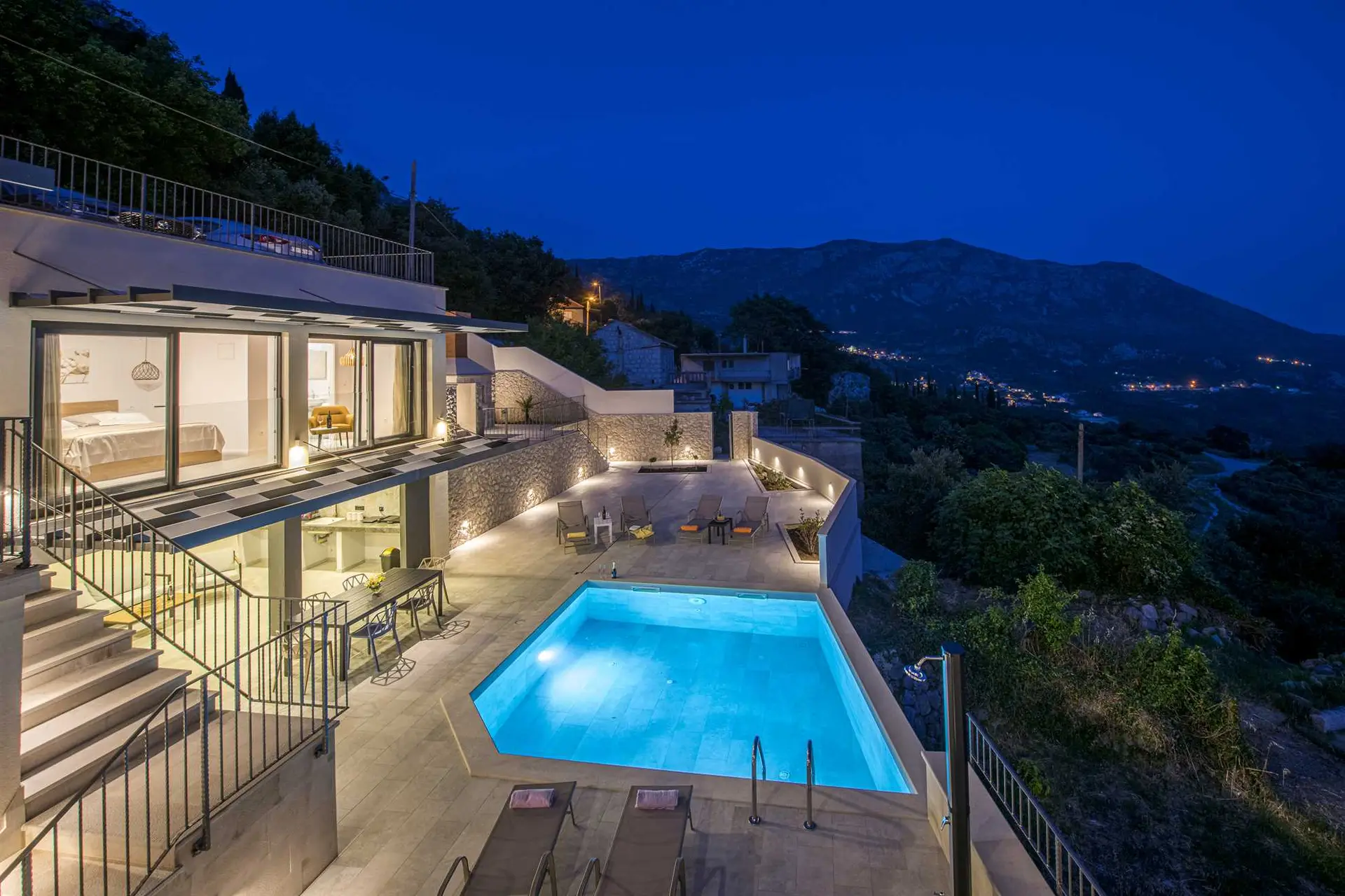 villa with a pool